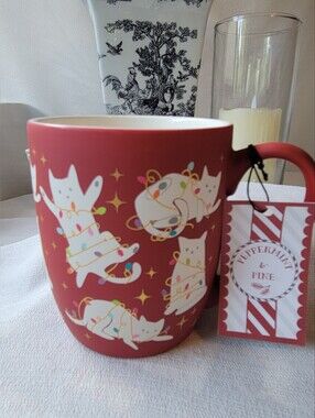 Peppermint & Pine Holiday Cat Mug